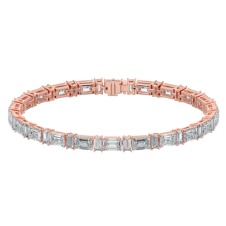 Emerald LGD Solitaire Bracelet-Rose Gold