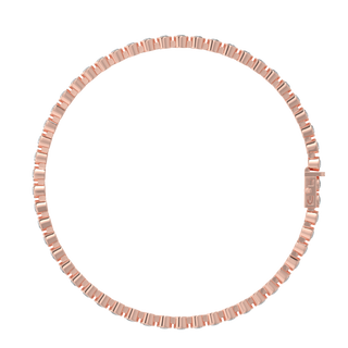 Round Tennis Diamond Bracelet-Rose Gold