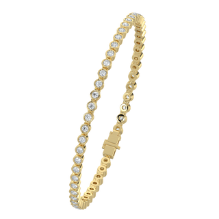Round Tennis LGD Bracelet-Yellow Gold