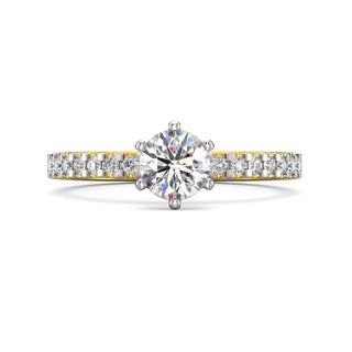 Shimmering Solitaire Diamond Ring-Yellow Gold