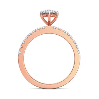 Shimmering Solitaire Diamond Ring-Rose Gold