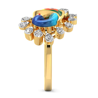 Radiant Crown Ring-Yellow Gold
