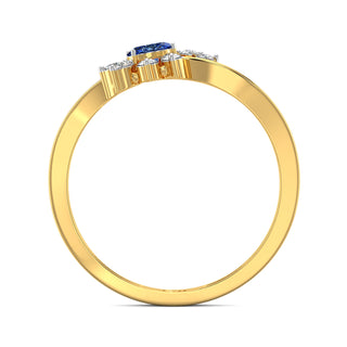 Blue Orchid Gemstone Ring