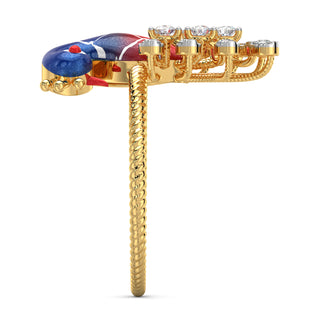Peafowl Harmony Ring-Yellow Gold