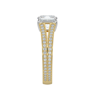 Radiant Cut LGD Solitaire Ring-Yellow Gold