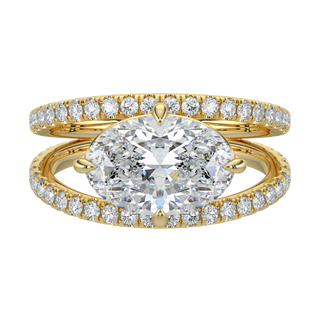Luna Oval LGD Solitaire Ring-Yellow Gold