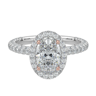Serenity Halo LGD Solitaire Ring-White Gold