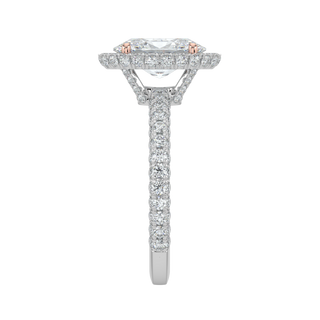 Serenity Halo LGD Solitaire Ring-White Gold