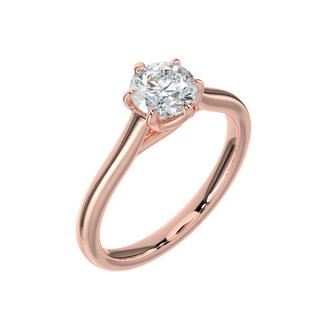 Solitaire Engagement Rings-Rose Gold
