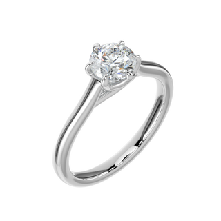 Solitaire Engagement Rings-White Gold