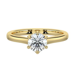 Solitaire Engagement Rings-Yellow Gold