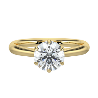 Radiant Solitaire Ring-Yellow Gold