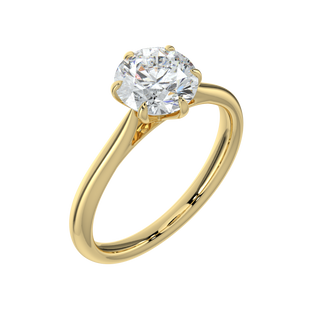 Radiant Solitaire Ring-Yellow Gold