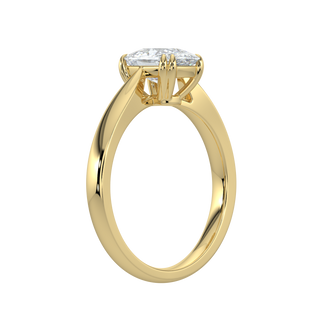 Radiant Cushion LGD Solitaire Ring-Yellow Gold