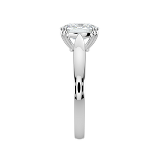 Radiant Cushion LGD Solitaire Ring-White Gold