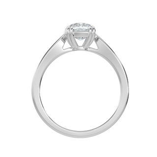 Radiant Cushion LGD Solitaire Ring-White Gold