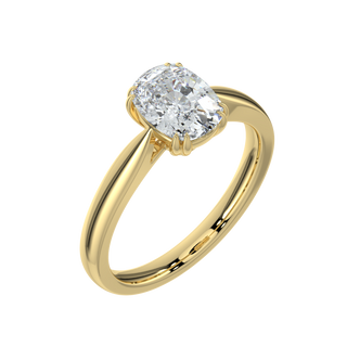 Radiant Cushion LGD Solitaire Ring-Yellow Gold