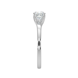 Round Solitaire Ring-White Gold