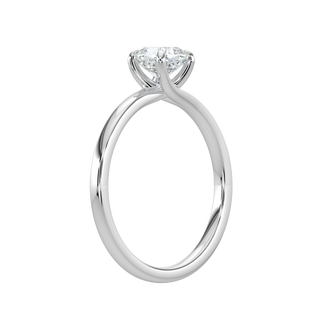 Round Solitaire Ring-White Gold