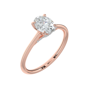 Classic Oval Solitaire Ring-Rose Gold