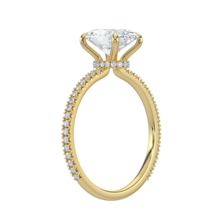 Orbit Oval LGD Solitaire Ring-Yellow Gold