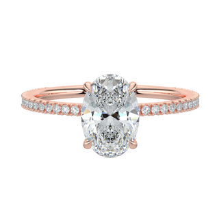 Orbit Oval LGD Solitaire Ring-Rose Gold