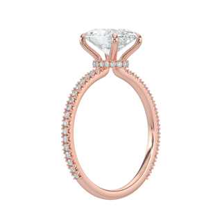Orbit Oval LGD Solitaire Ring-Rose Gold