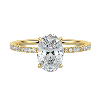 Orbit Oval LGD Solitaire Ring-Yellow Gold