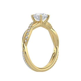 Solitaire Infinity Ring-Yellow Gold