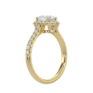 Radiant Oval LGD Solitaire Ring-Yellow Gold
