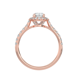 Radiant Oval LGD Solitaire Ring-Rose Gold