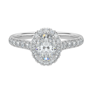 Radiant Oval Solitaire Ring-White Gold