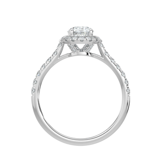 Radiant Oval Solitaire Ring-White Gold