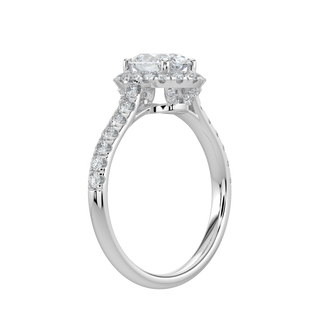 Radiant Oval Solitaire Ring-White Gold
