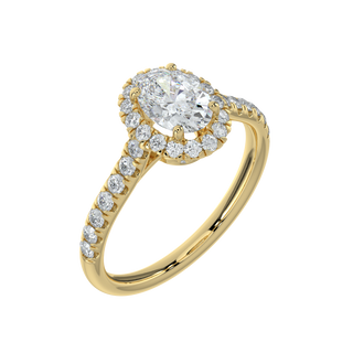 Radiant Oval LGD Solitaire Ring-Yellow Gold