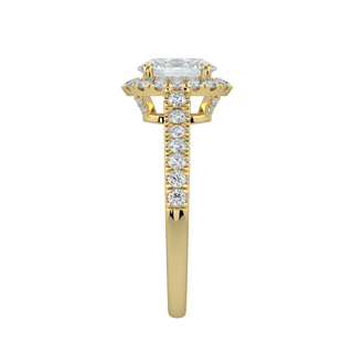 Radiant Oval LGD Solitaire Ring-Yellow Gold