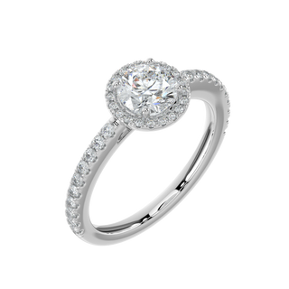 Wedding LGD Solitaire Ring-White Gold