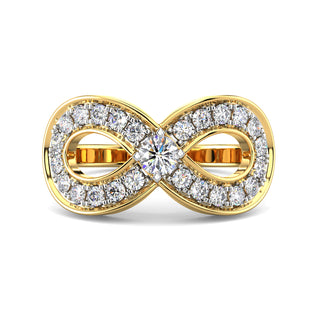 Illuminated Infinity Ring-Yellow Gold