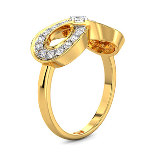 Illuminated Infinity Ring-Yellow Gold