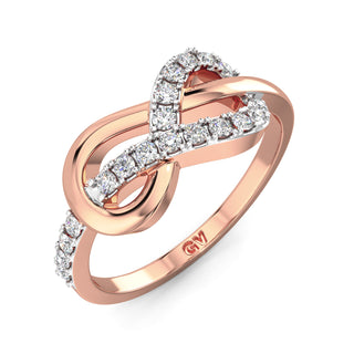 Infinity Promise Diamond Ring-Rose Gold