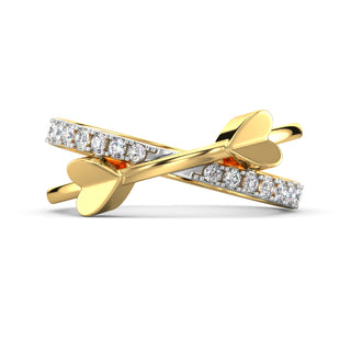 Heartbeat Diamond Ring-Yellow Gold