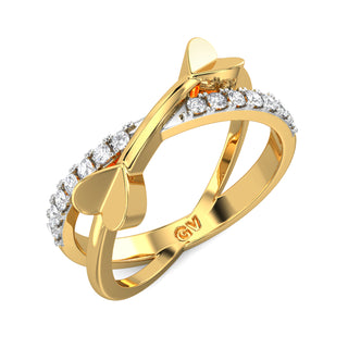 Heartbeat Diamond Ring-Yellow Gold