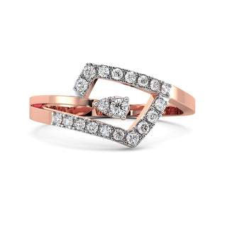 Starlit Diamond Ring-Rose Gold