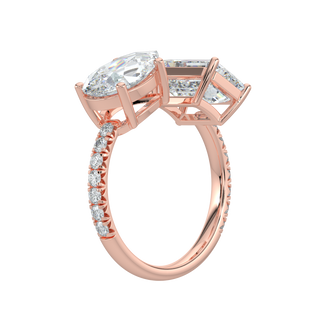 Glistening LGD Solitaire Ring-Rose Gold