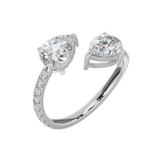 Blossom LGD Solitaire Ring-White Gold
