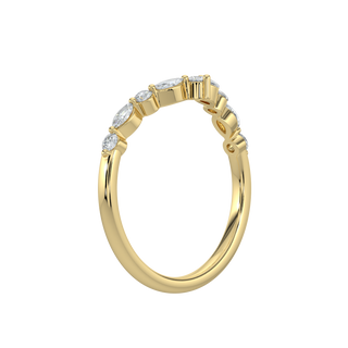 Crown Diamond Band-Yellow Gold