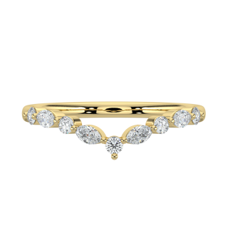 Crown Diamond Band-Yellow Gold