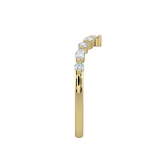 Crown Diamond Band-Yellow Gold