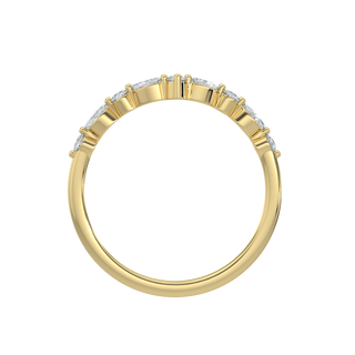 Crown Diamond Band-Yellow Gold