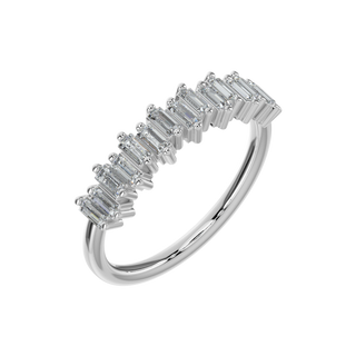Baguette Diamond Band-White Gold